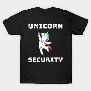 Unicorn Security Funny Gift Distress Design T-Shirt